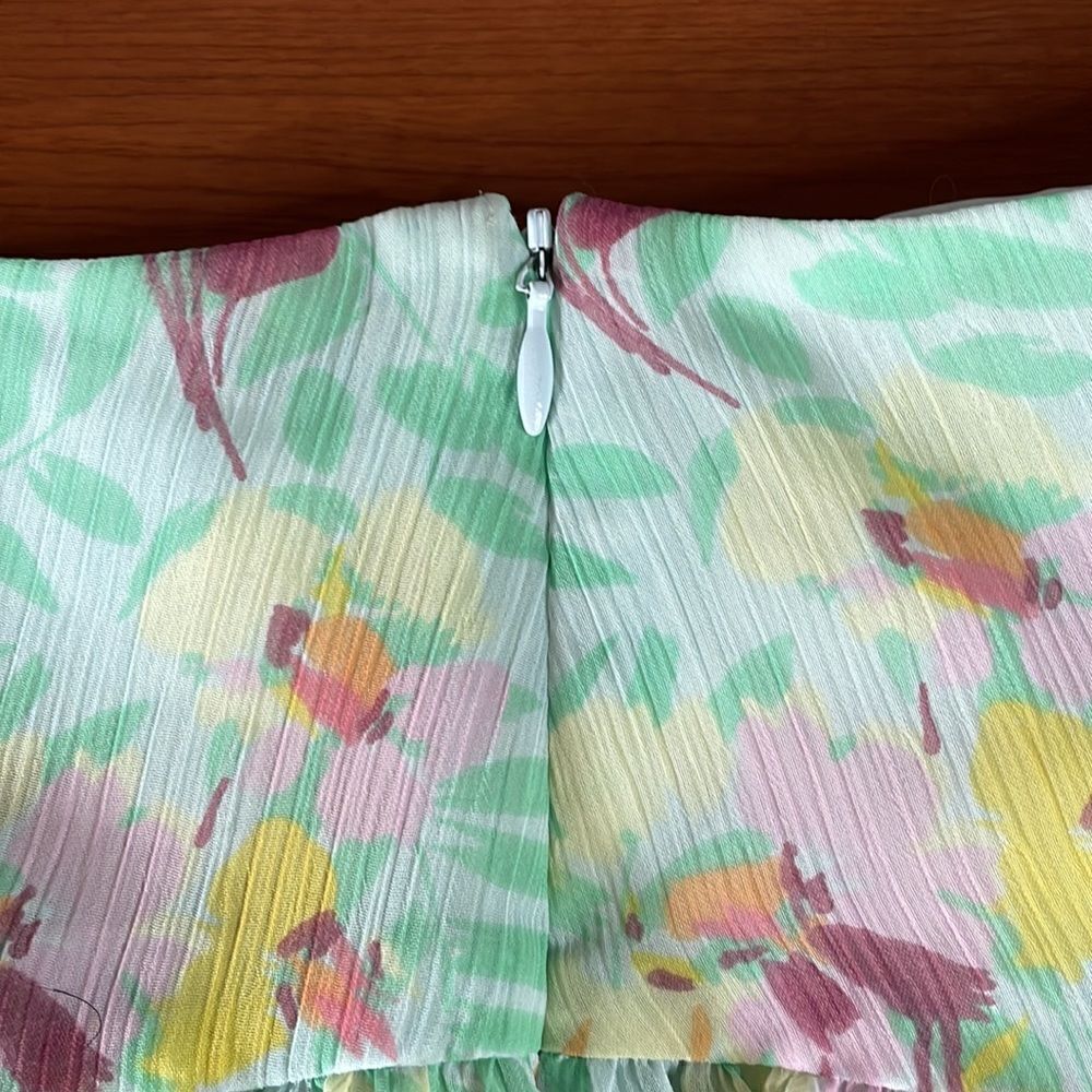 GAP Bright Multicolored Floral Skirt w/ Lining & Zipper on Side (Size:0) - Picture 11 of 14